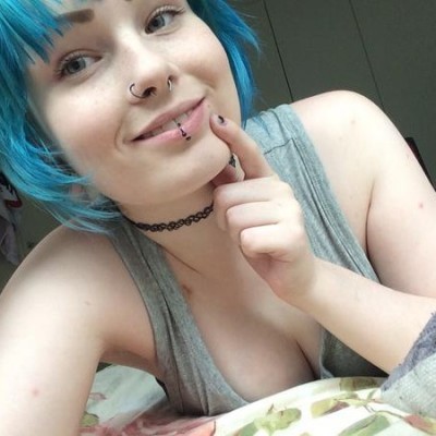 Emo Novinha Do Cabelo Azul Em Fotos Pelada